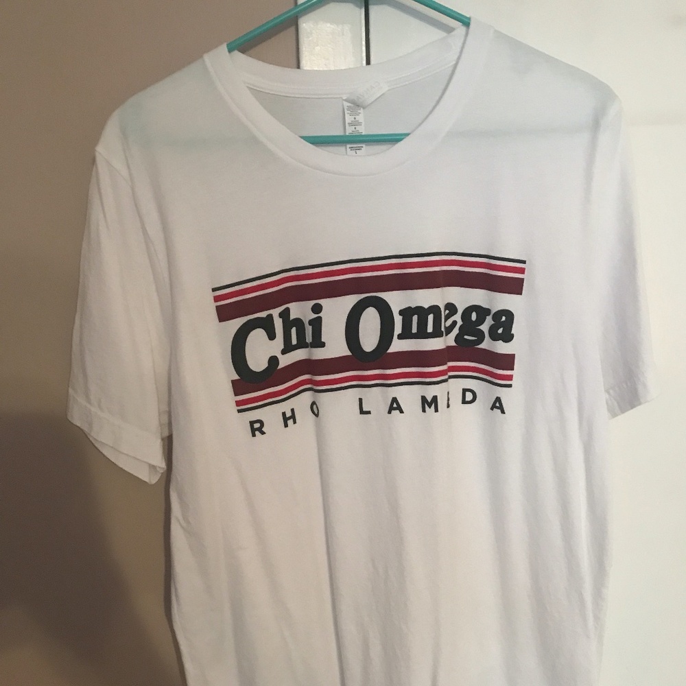 Chi Omega Rho Lambda White Short Sleeve Tee